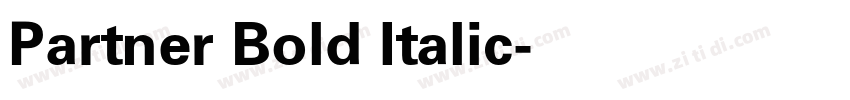 Partner Bold Italic字体转换